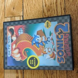 Sonic the Hedgehog 2 Sega Genesis 16 bit Retro Video Game 1992 Tested, Working